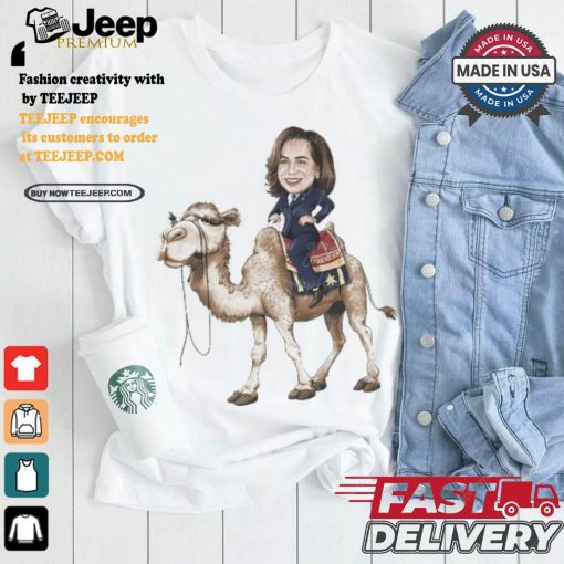 Kamala Harris Clipart Riding a Camel Sublimation Harris For The People T shirt