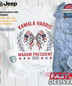 Kamala Harris For Madam President Election 2024 America Bow Voting For Harris T shrit