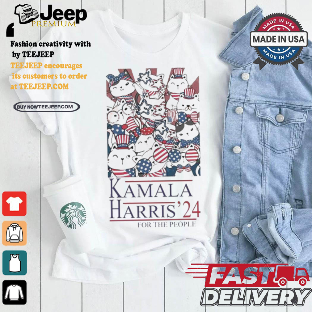 Kamala Harris For The People Childless Cat Lady Uncle Sam Cat Harris For President T shirt