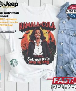 Kamala Harris Halloween Sink Your Teeth Into Voting Kamala Cula T shirt