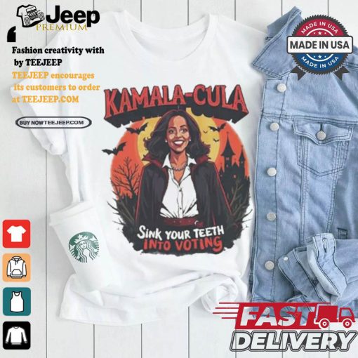 Kamala Harris Halloween Sink Your Teeth Into Voting Kamala Cula T shirt