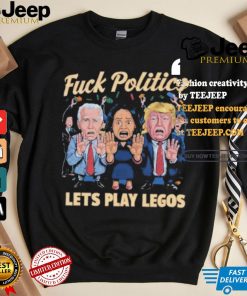 Kamala Harris Joe Biden And Donald Trump Fck Politics Lets Play Legos Maga America Politics Polo Athletic T shirt