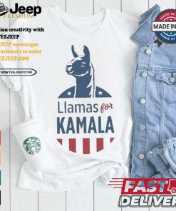 Kamala Harris Llama Political Democrat Dad Childless Cat Lady T shirt