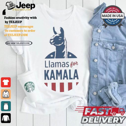 Kamala Harris Llama Political Democrat Dad Childless Cat Lady T shirt