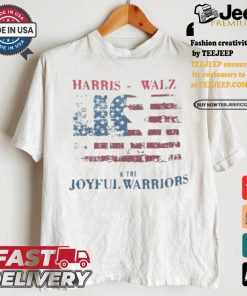 Kamala Harris Tim Walz Presidential Election 2024 USA The Joyful Warrior Flag T shirt