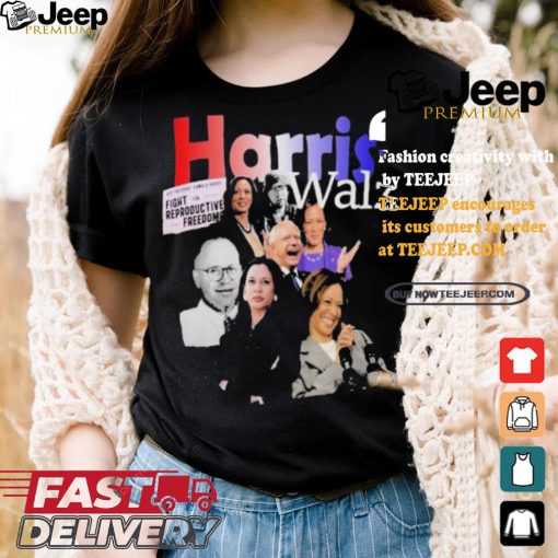 Kamala Harris Tim Walz Retro Bootleg Style Photography Vice President Kamala Harris Fight For Reproductive Freedom T shirt