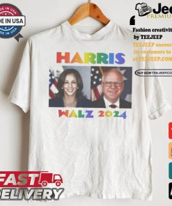 Kamala Harris Walz 2024 Rainbow Gaay Pride America President T shirt