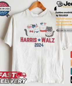 Kamala Tim Patriotic Cats Childless Cat Lady Votes Election 2024 Harris Walz T shirt