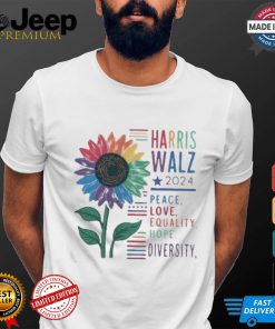 Kamala harris 2024 walz peace love shirt