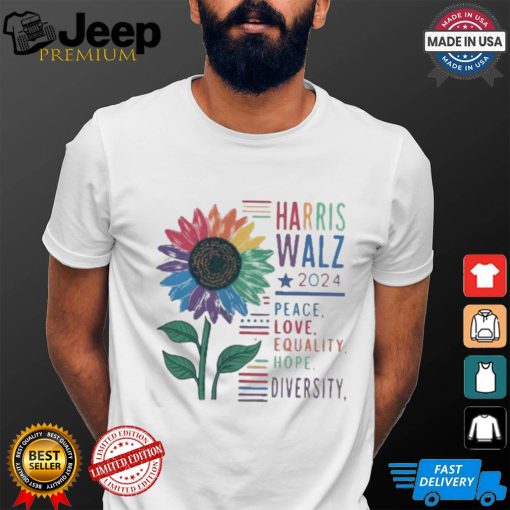 Kamala harris 2024 walz peace love shirt