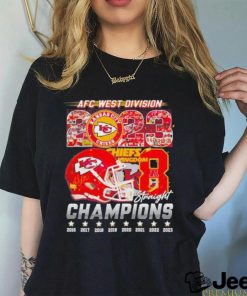 Kansas City Chiefs 2023 AFC West Division Champions Chiefs Kingdom 8 Straight Shirt