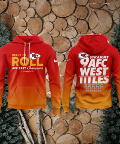 Kansas City Chiefs 2024 Ready To Roll AFC West Champions Hoodie,