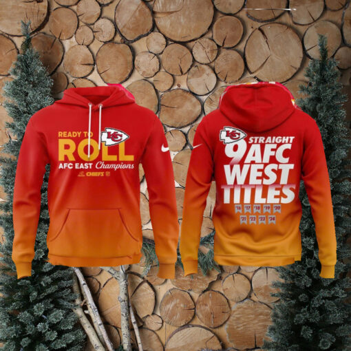 Kansas City Chiefs 2024 Ready To Roll AFC West Champions Hoodie,