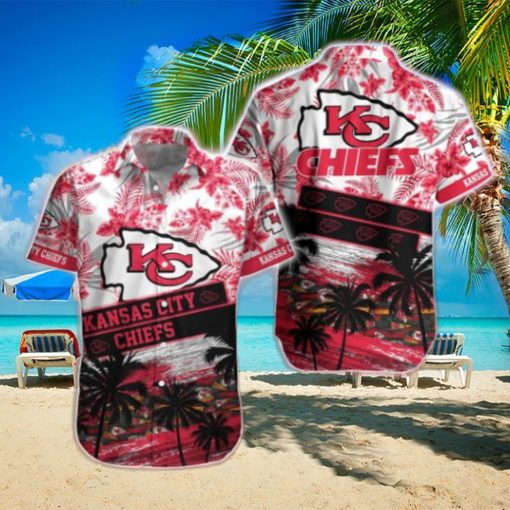 Kansas City Chiefs And Beach Short Casual Full Printing Hawaiian Shirt