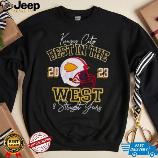 Kansas City Chiefs Best In The West 8 Straight Years Helmet 2023 Unisex Shirt