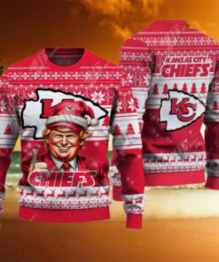 Kansas City Chiefs Christmas Donald Trump Knitted Sweater