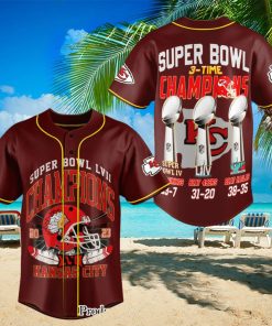Kansas City Chiefs Classic Full Printed Baseball Jersey