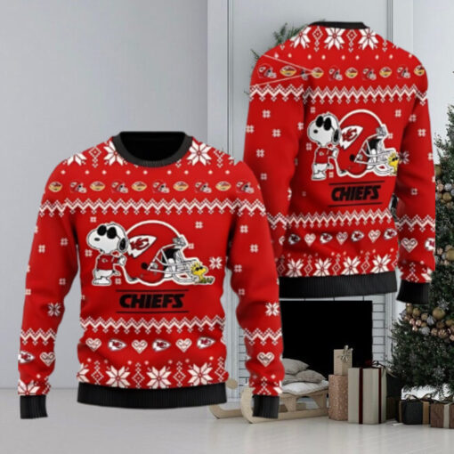 Kansas City Chiefs Cute The Snoopy Show Football Helmet Ugly Christmas Sweater