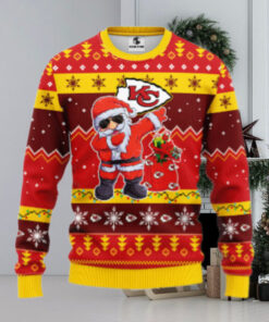 Kansas City Chiefs Dabbing Santa Claus Ugly Christmas Sweater