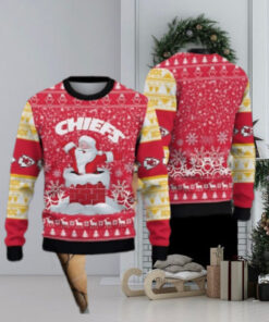 Kansas City Chiefs Funny Santa Claus Ugly Christmas Sweater