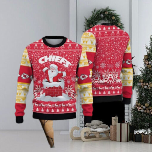 Kansas City Chiefs Funny Santa Claus Ugly Christmas Sweater