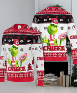 Kansas City Chiefs Grinch Ugly Sweater Christmas Sweater