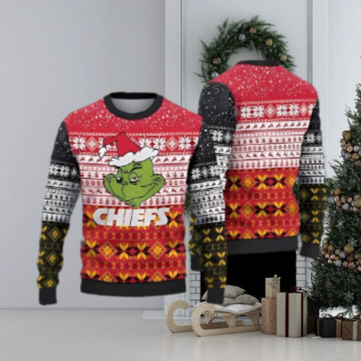 Kansas City Chiefs Grinchmas Ugly Christmas Sweater