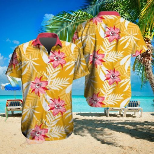 Kansas City Chiefs Hawaiian Tracksuit Floral Outfits Button Shirt Beach Shorts