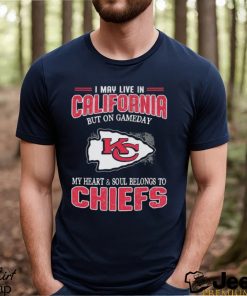 Kansas City Chiefs I May Live In California But I Belongs To Chiefs 2024 T Shirt