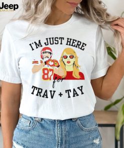 Kansas City Chiefs I’m just here for Travis Kelce and Taylor shirt