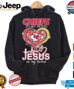 Kansas City Chiefs In My Veins Jesus In My Heart Shirt