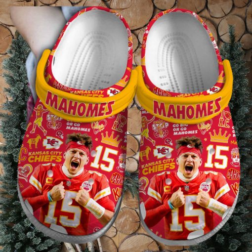 Kansas City Chiefs Mahomes NFL Sport Crocs Crocband Clogs Shoes Comfortable For Men Women and Kids