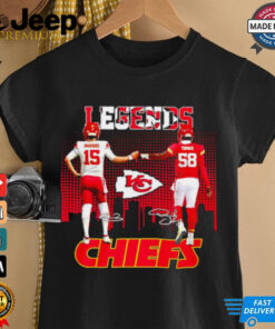 Kansas City Chiefs Mahomes and Thomas skyline shirt