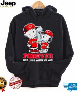 Kansas City Chiefs NFL Charlie Brown and Snoopy forever not just when we win shirt