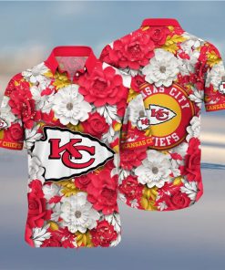 Kansas City Chiefs NFL Flower Custom Summer Football All Over Printed 3D Hawaiian Shirt