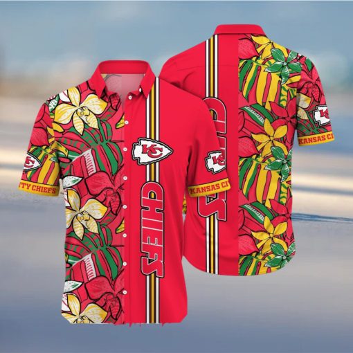 Kansas City Chiefs NFL Flower Summer Football For Fans All Over Print Unisex Hawaiian Shirt