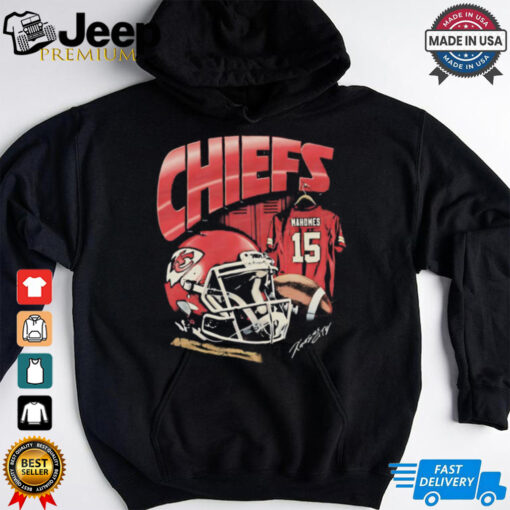 Kansas City Chiefs NFL football Patrick Mohames helmet graphic shirt