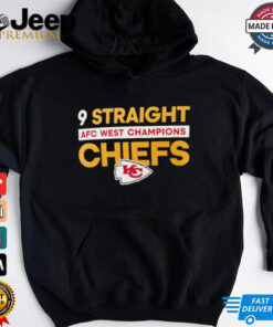 Kansas City Chiefs Nine Straight AFC West Division Champions logo shirt