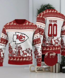 Kansas City Chiefs Personalized Reindee Ugly Christmas Sweater