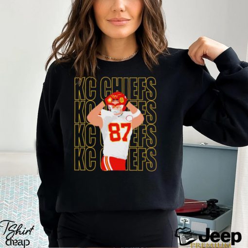 Kansas City Chiefs Player 87 Travis Kelce Heart Hands Shirt