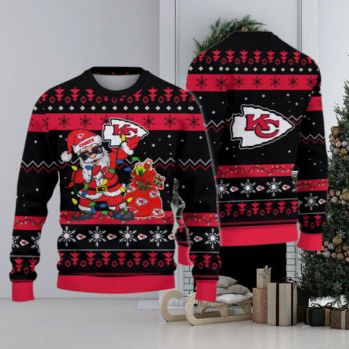 Kansas City Chiefs Santa Claus Ugly Christmas Sweater