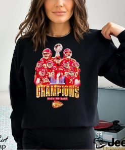Kansas City Chiefs Super Bowl LVIII Champions back to back shirt