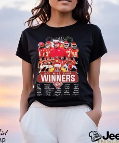 Kansas City Chiefs Team 2023 2024 AFC Wild Card Winner Signatures Shirt