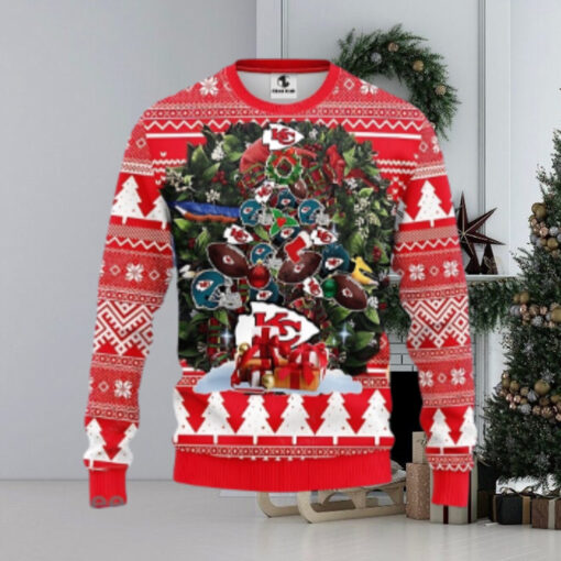 Kansas City Chiefs Tree Ugly Christmas Sweater