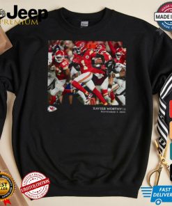 Kansas City Chiefs Xavier Worthy Black NFL Flash Features Week 1 T Shirt