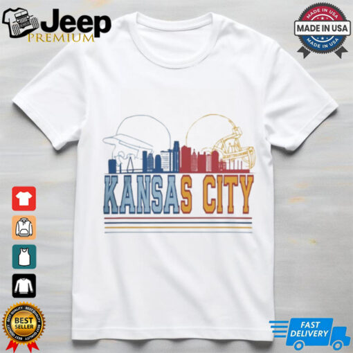 Kansas City Chiefs and Kansas City Royals skyline 2024 shirt