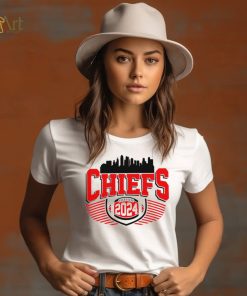 Kansas City Chiefs football 2024 skyline logo shirt