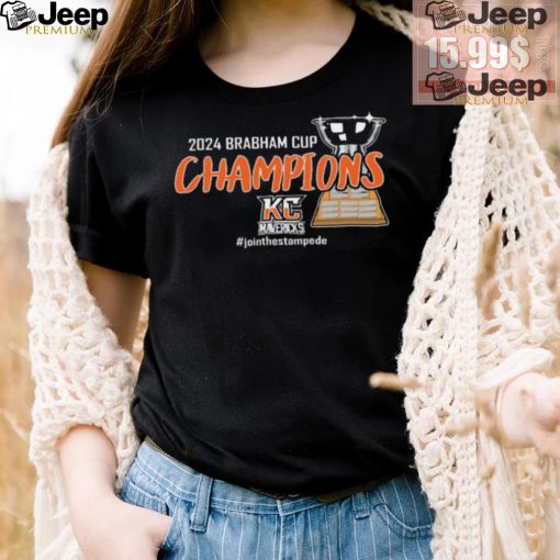 Kansas City Mavericks 2024 Brabham Cup Champions trophy shirt