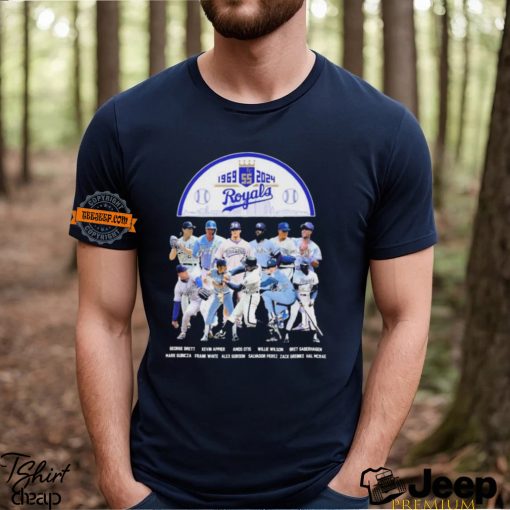 Kansas City Royals 55th 1969 2024 Member History Signatures shirt