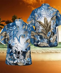 Kansas City Royals Tropical Floral Skull 3D Hawaiian Shirt Beach Shirt Halloween Gift